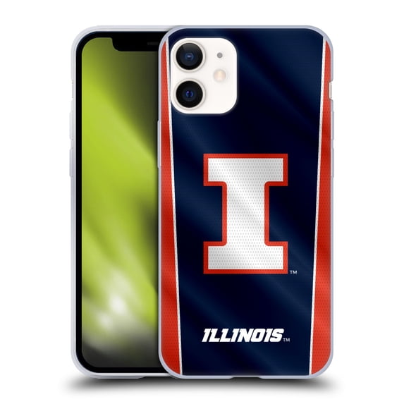 Head Case Designs Officially Licensed University Of Illinois U Of I University Of Illinois Banner Soft Gel Case Compatible with Apple iPhone 12 Mini