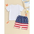 thumbnail image 4 of Nygoyerh Toddler Baby Boys 4th of July Outfits 6M 12M 18M 24M 3T Short Sleeve T-shirt + Stars Stripes Shorts 2Pcs Infant Casual Short Pants Sets Summer Clothes, 4 of 9