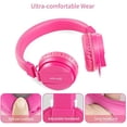 thumbnail image 2 of Gorsun Auriculares para niños, ligeros estéreo con cable para niños pequeños, diadema ajustable para niños para teléfonos inteligentes, auriculares con almohadilla para computadora (rosa), 2 of 5