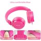 thumbnail image 2 of Gorsun Auriculares para niños, ligeros estéreo con cable para niños pequeños, diadema ajustable para niños para teléfonos inteligentes, auriculares con almohadilla para computadora (rosa), 2 of 5