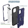thumbnail image 2 of SaniMore for iPhone 14 Multi-Functional Case, 3-Layer Protection Magnetic Cover Support Car Mount & 360° Rotatable Metal Ring Kickstand Full Body Shockproof Protective Shell, Blue, 2 of 10