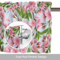 thumbnail image 6 of Spring Floral Valance Curtain Watercolor Flower Green Leaves Blue Background Window Valances Rod Pocket Short Curtains Window Treatments for Kitchen Bedroom Bathroom Laundry 54" x 18", 6 of 9