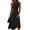 Black, variant on Dresses for Women Round Neck Ruched Waist Pleated Elegant Summer Midi Dresses Sleeveless A Line Casual Sundresses Light Purple S