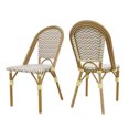 thumbnail image 2 of Meetleisure Brown wave Coffee Chair with Wicker wood grain Metal Base for outdoor,Brown, 2 of 12