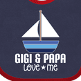thumbnail image 4 of Inktastic Gigi and Papa Love Me Boys Grandson Boys Baby Bib, 4 of 4