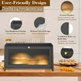 thumbnail image 2 of Bread Box for Bread Storage, Bamboo Bread Boxes for Kitchen Counter, Single Layer Bread Container for Homemade Bread with Acrylic Frosted Window (Black), 2 of 5