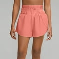 thumbnail image 5 of Running Shorts for Women with Liner High Waisted Lightweight Athletic Shorts with Pockets for Workout Gym Outdoor Pink 2XL, 5 of 7
