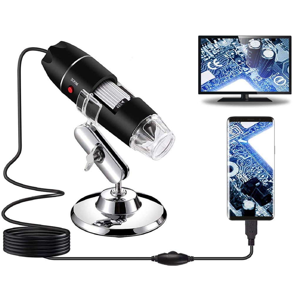 Mugast Digital USB Microscope,50X-1000X Magnification Endoscope Electronic Microscope with 8 LED Fill Lights for Insect Anatomy/Plant Anatomy Skin Testing Forensic Identification etc 