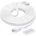 thumbnail image 1 of Cable Ethernet Folishine Cat6e de 15 m, plano, blanco, RJ45, 1 of 7