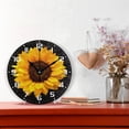 thumbnail image 2 of Dreamtimes Sunflower Wall Clock 10 Inch Silent Non Ticking Round Clock Oil Painting Clock Easy to Read Clock for Living Room Bedroom Bathroom Home Decor, 2 of 7
