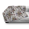 thumbnail image 3 of Colorful Soft Flannel Fleece Throw Blanket, Flower Themed Pattern with Floral Ornament Natural Artwork Print, Cozy Plush for Indoor and Outdoor Use, 60" x 80", Multicolor, by Ambesonne, 3 of 6
