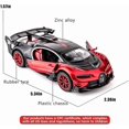 thumbnail image 2 of Bugatti Vision Gt Supercar 1/32 Zinc Alloy Die Casting Pull Back Car Model Toy Sound And Light For Boy Girl Gift Red, 2 of 4