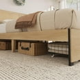 thumbnail image 7 of ChaoLink Queen Bed Frame with Rattan Headboard, Platform Bed Frame, Mid Century Bed Frame with 2 Storage Drawers, Large Under-Bed Space, No Box Spring Needed, Easy Assembly, 7 of 7