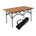 thumbnail image 2 of Mesa de picnic plegable para acampar, fácil de instalar, compacta, estable, resistente, plegable lateralmente. marrón, 2 of 8