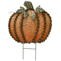 Metal Pumpkin Yard Sign with Stake Lawn Decoration Pumpkin Yard Stake Fall Decor