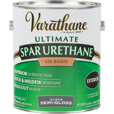 Varathane Semi-Gloss Clear Exterior Low VOC Spar Urethane, 1 Gal. 242185