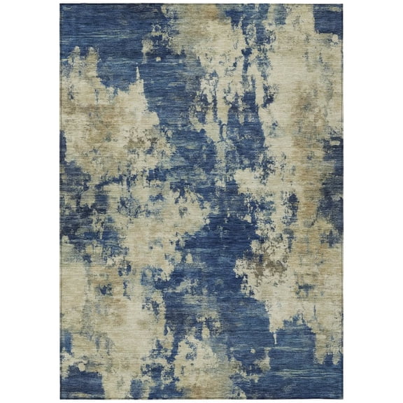 Dalyn Rugs Machine Washable Indoor/Outdoor Chantille ACN2066 Navy 2'6" x 3'10" Rug