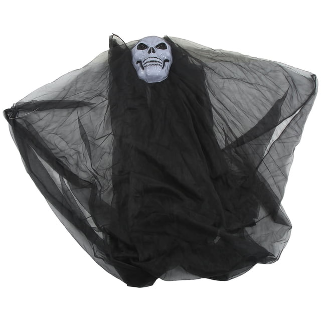 Fantasma colgante de Halloween, accesorios de terror, decoraciones aterradoras de Halloween para bares, casas embrujadas, parques de atracciones, color negro