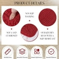 thumbnail image 3 of 2 Pcs Red Kitchen Rugs 15 x 22 Inches 18 x 30 Inches Kitchen Mats Non Skid Washable Doormat Indoor Entrance Absorbent Standing Half Circle Carpet for Home Floor Patio Garage Door Laundry Room Red, 3 of 5
