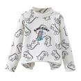 thumbnail image 2 of Bnwani Toddler Shirts Long Sleeve White Crew Neck Thin Printed Tops 3-4t, 2 of 3