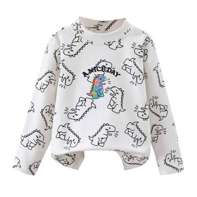 ZACPNCV Chandail en Molleton Unisexe à Col Rond pour Enfants Manches Longues en Coton pour Garçons et Filles Blanc 9-10 Ans