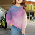 thumbnail image 6 of Mercatoo Teen Girls Tie Dye Crew Neck Sweatshirts Cute Cotton Pullover Sweatshirts Kids Long Sleeve Gradient Color Sweater, 6 of 7