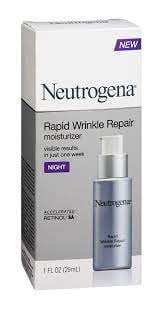 Neutrogena Rapid Wrinkle Repair Night Moisturizer Accelerated Retinol 1 Ounce Each