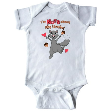 

Inktastic I m Nuts About My Uncle Gift Baby Boy or Baby Girl Bodysuit