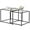 Grey, variant on Coffee Table Set of 2, Modern Gold Glass Side Table, Metal Frame Square End Table, Center Tables, Nesting Coffee Table for Living Room, Bedroom and Small Spaces