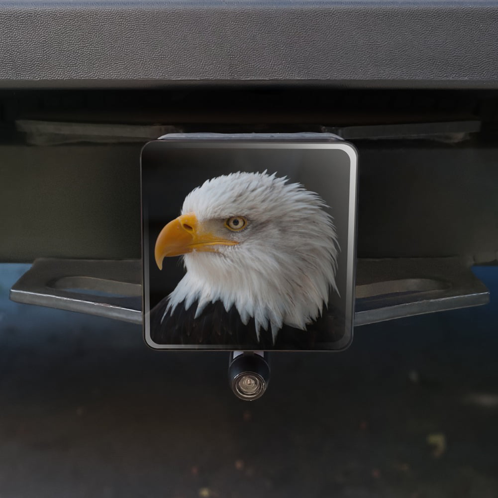 CafePress Trailer Hitch Cover Bald Eagle and Flag Truck Receiver Hitch Plug Insert 