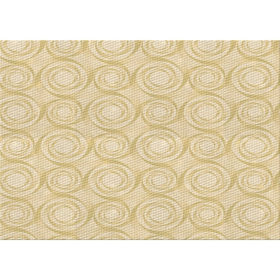 Ahgly Company Machine Washable Indoor Rectangle Transitional Khaki Gold Area Rugs, 6' x 9'