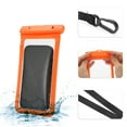 thumbnail image 3 of Unique Bargains 2 Pcs Mobile Waterproof Bag Orange Universal Waterproof Case Compatible for Phone 4.53"x8.27", 3 of 6