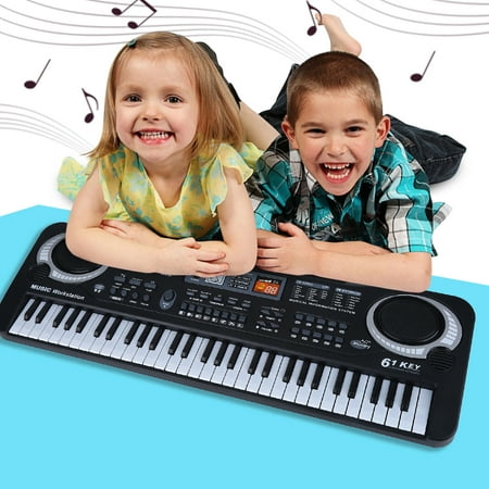 Board Piano - 61-Key Electric Digital Key Board Piano Musical Instruments Kids Toy with Microphone-Kids Piano Keyboard