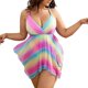 thumbnail image 2 of Gibobby Trajes de Baño Mujer Completo Traje de baño sexy con almohadilla extraíble en el pecho con malla degradada para mujer(A,XL), 2 of 4