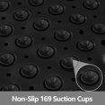 thumbnail image 2 of Bathtub Mat Shower Mat Non Slip Bath Mats 21 x 21 inch for Shower Stall Floor Tub Mat with Suction Cups & Drain Holes Machine Washable Square Bathroom Mat ( Black), 2 of 6