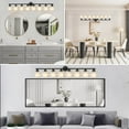 thumbnail image 5 of ACE-LIGHTS,Modern 8-Lights Vanity Bathroom Mirror Light with Frosted White Glass(Bulbs Not Included),Contemporary Wall Sconce for Bathroom,Dressing Room,Bedroom,Living Room(Black), 5 of 9