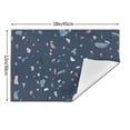 thumbnail image 3 of XMXT 1 Pcs Woven Placemats, Abstract Blue Terrazzo Stain Resistant Anti-Skid Placemat for Kitchen Table, 12 x 18 inches, 3 of 6
