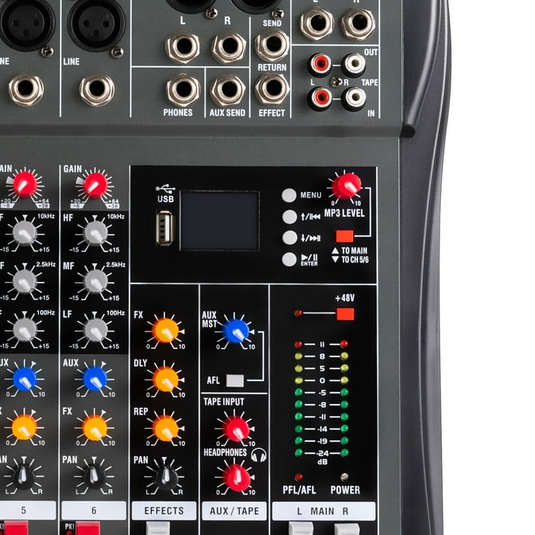 6 Channel Mixing Console Bluetooth USB Audio DJ Mixer Sound 6 Channel Mixing Console Bluetooth USB Audio DJ Mixer Sound