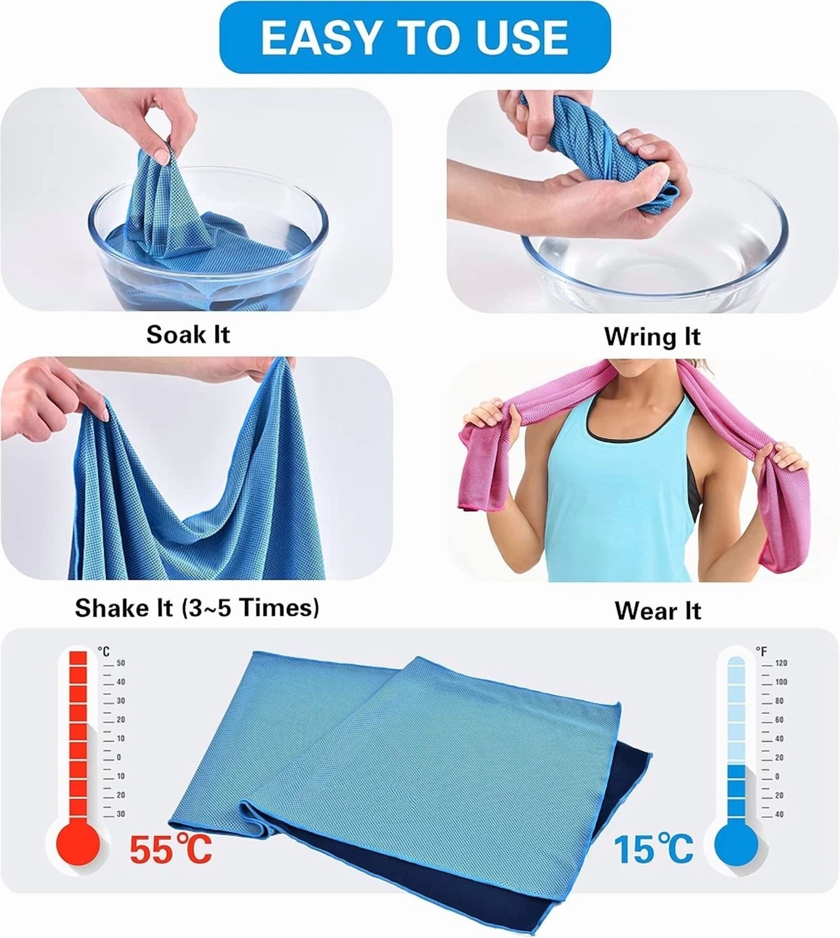 BUTTERFLY- Cooling Towels - 4 Pack Cooling Towel(40"X12") For Neck And Face
