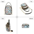 thumbnail image 3 of FORMRS Crossbody Bag for Women Quilted Travel Shoulder Cell Phone Purse with Chain Strap Handbag, Blue Shimmering Pattern, 3 of 7