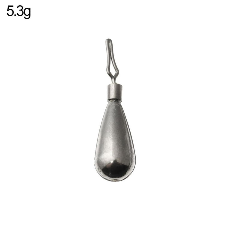 High Quality Hot 360 Degree Rotatable Tear Drop Shot Weights Hook Connector Sinker  Fishing Tungsten fall Line Sinkers 5.3G 
