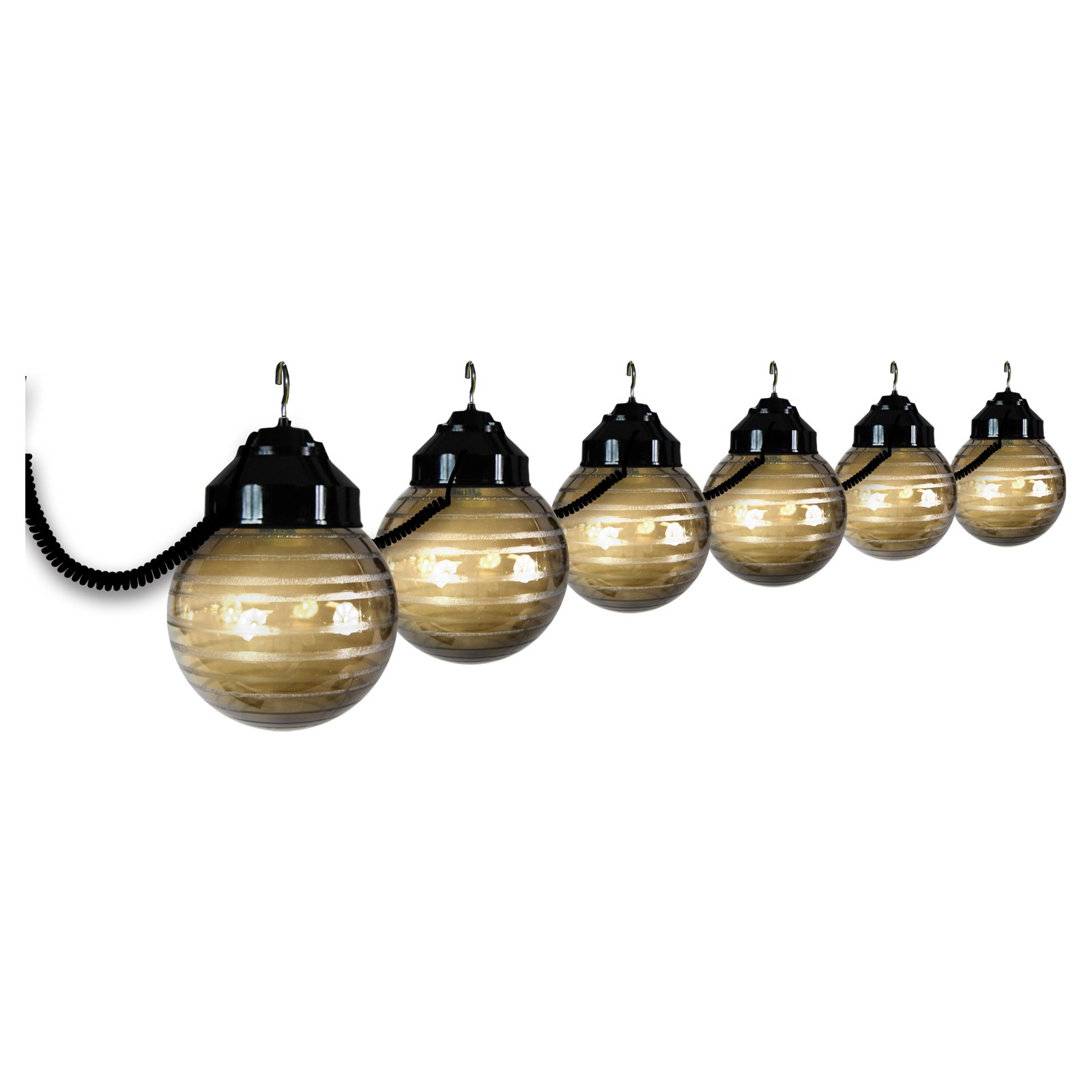 Polymer Products LLC Six Globe String Light Set Black / Bronze