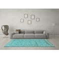 thumbnail image 3 of Ahgly Company Indoor Rectangle Persian Light Blue Traditional Area Rugs, 5' x 7', 3 of 4