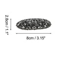 thumbnail image 4 of Unique Bargains Oval Rhinestone Hair Barrette All Styles Gray, 4 of 5