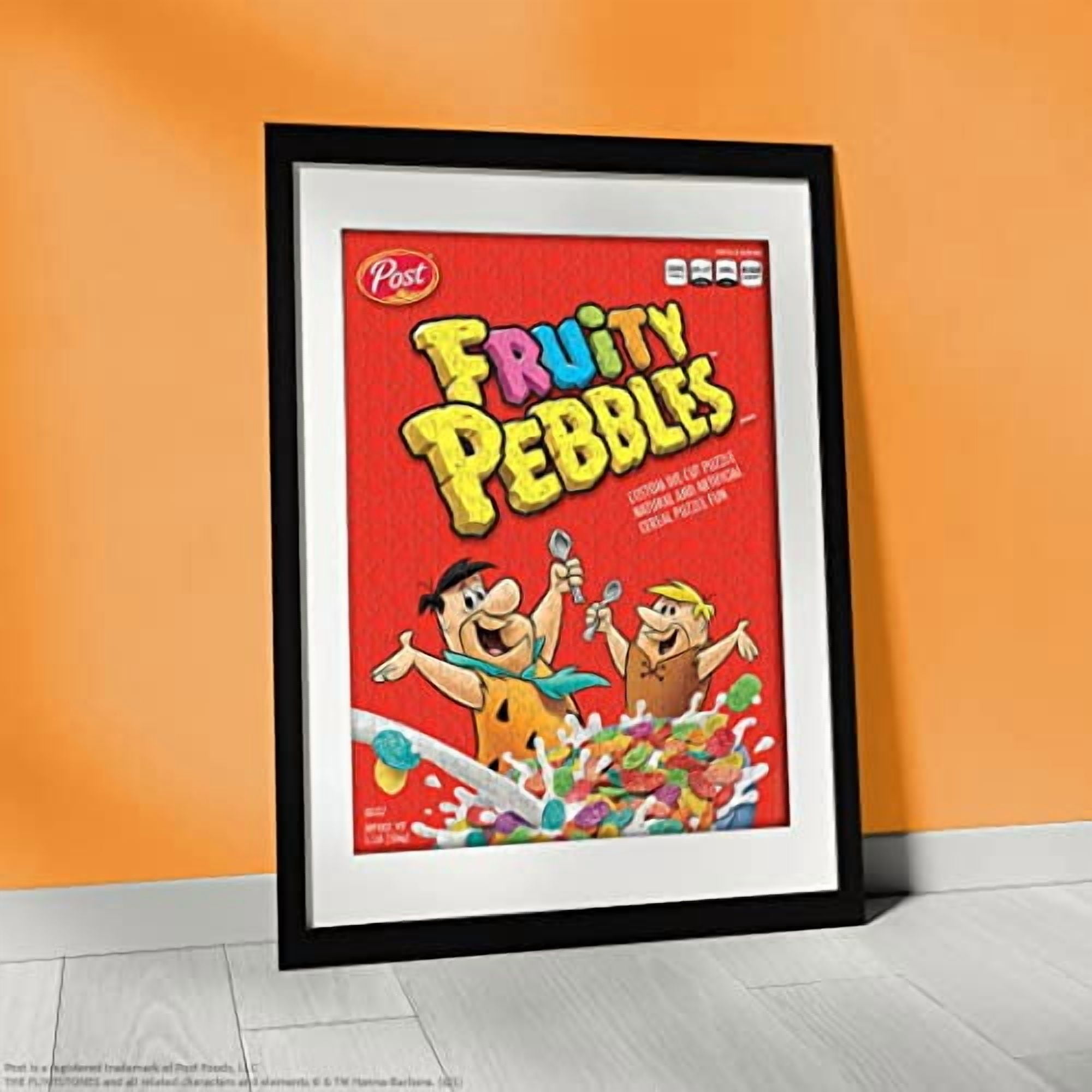 Fruity Pebbles 1000 Piece Jigsaw Puzzle by USAopoly | Featuring Classic Kids Cereal Box with Fred Flintstone and Barney Rubble