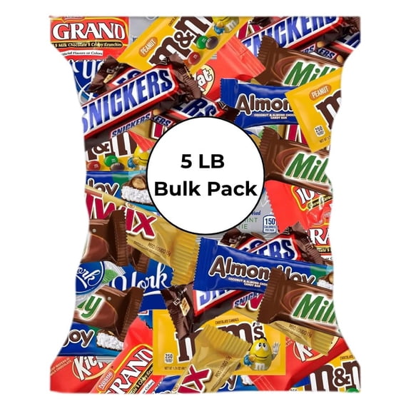 CandyKrave Halloween Assorted Chocolate Candy Variety Pack - 5lb Assorted Bulk Chocolate Candy & Chocolate Gifts - Halloween Chocolate Candy Individually Wrapped- Mixed Candy Chocolate Assortment Bag