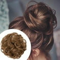 thumbnail image 1 of Extensions de Cheveux en Désordre Chignons en Forme de Beignet Postiche Extensions de Queue de Cheval Synthétiques Chouchous pour Femmes, Toupie Chandail Verte, 1 of 1