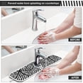 thumbnail image 4 of Coolnut Strip Lines Sink Splash Guard for Faucet 2 Packs Faucet Absorbent Mats, Geometrical Faucet Handle Drip Catcher for Kitchen, Bathroom,Sink Mat, Dish Drying Mat, 30"x5.5" RV, 4 of 7