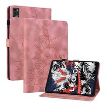 FJLBDE Case for Lenovo Legion Y700 (2025) 3rd Gen TB-321FC 8.8 inch, Embossed Flower PU Leather Flip Wallet Folio Stand Cover with Pencil Holder, Pink
