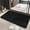 Black, variant on Bathroom Rug, Soft Absorbent Bathroom Mat and Bath Mat, Non-Slip Rug for Living Room, Bedroom or Kitchen Entrance, Machine Washable, 23.6"x15.7", Black
